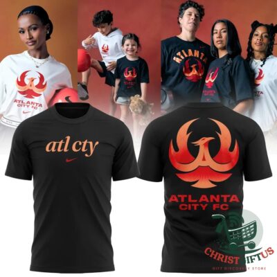 Atlanta City FC Double-Sided "Alt City "T-Shirt - front and back views with crest graphics