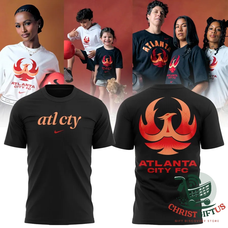 Atlanta City FC Double-Sided "Alt City "T-Shirt - front and back views with crest graphics