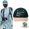 BTS Jungkook NEIGHBORHOOD Cap - front product view beside modeled display