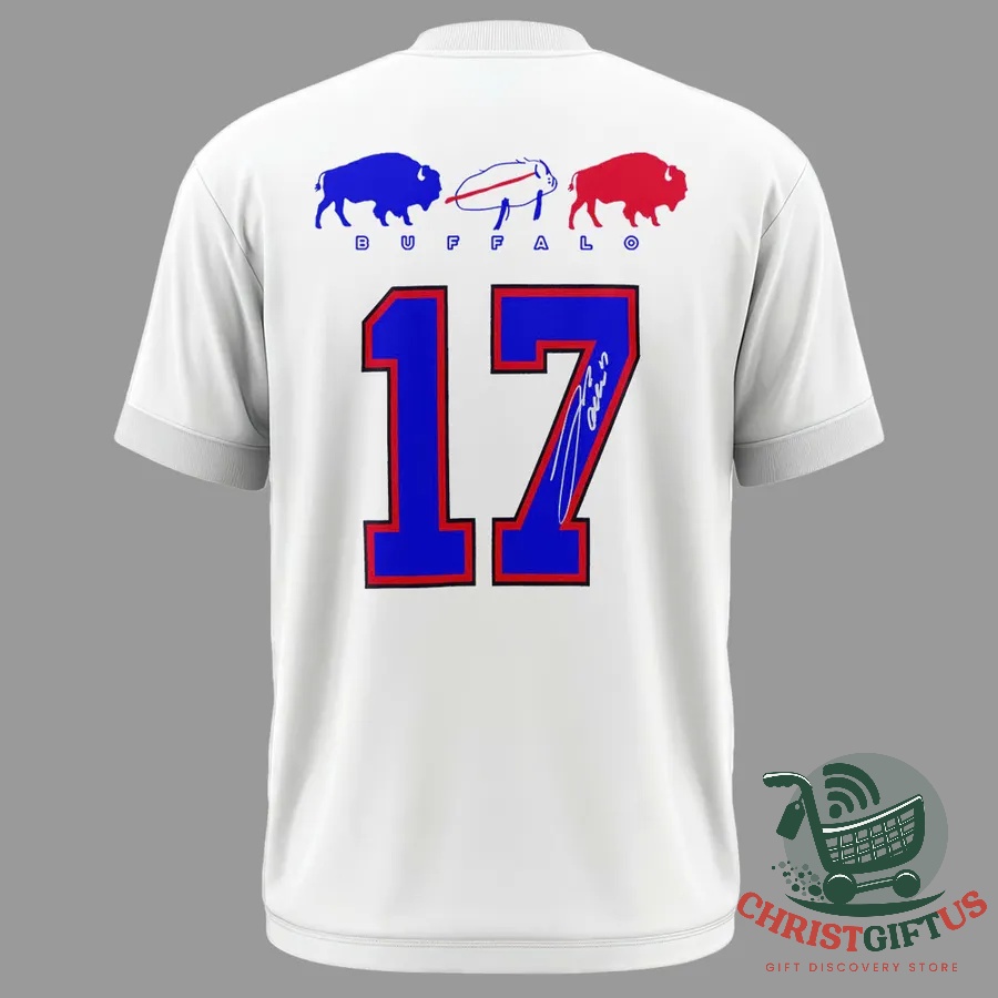 Buffalo Bills Josh Allen Charging Potato Drawing T-Shirt - photo 3
