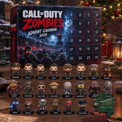 Call of Duty Zombies 2026 Advent Calendar - front view with numbered doors