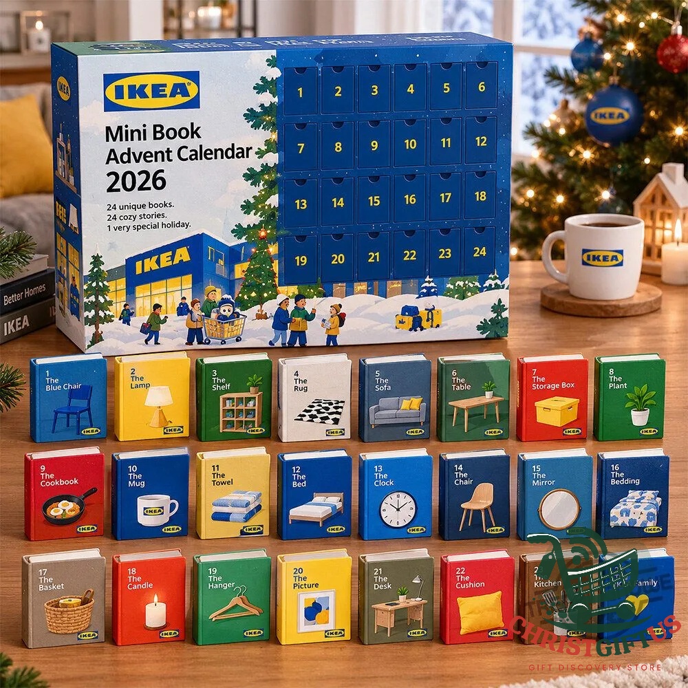 IKEA Mini Book 2026 Advent Calendar - front box with numbered compartments and miniature books
