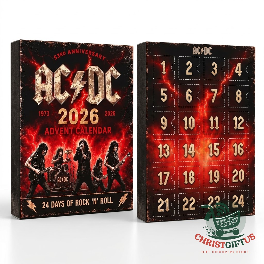 AC/DC 53rd Anniversary 2026 Advent Calendar - close-up of AC/DC calendar artwork