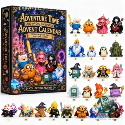 Adventure Time Land of Ooo Halloween Advent Calendar 2026 - front view showing box and numbered collectible