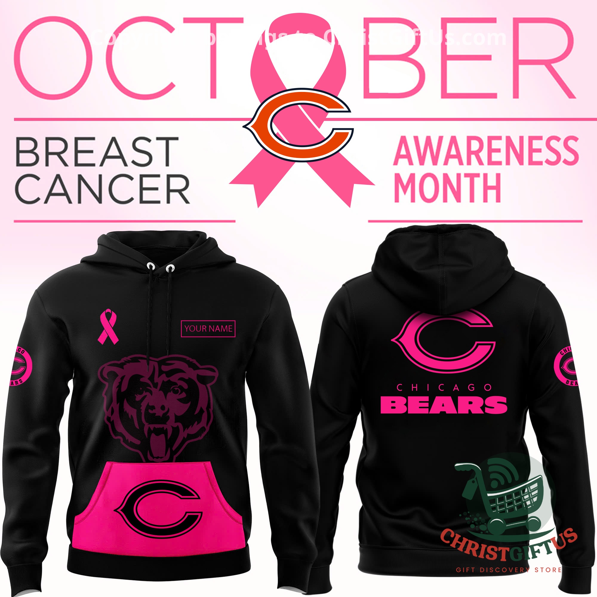 All Team NFL Breast Cancer Awareness Month Personalized Hoodie 2026 - photo 2