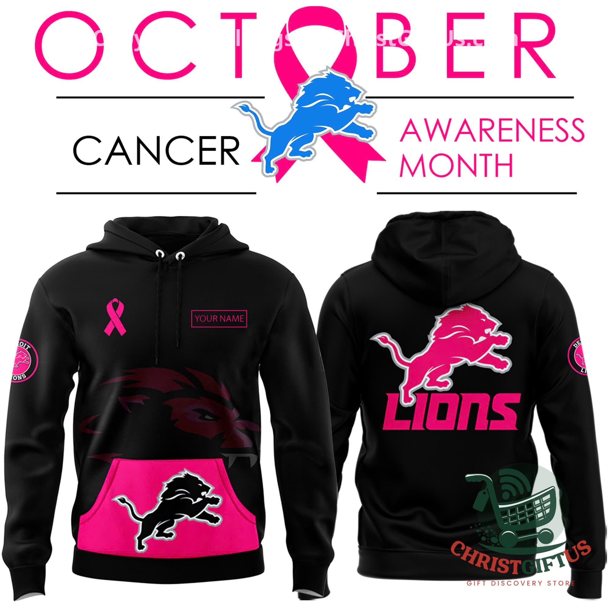 All Team NFL Breast Cancer Awareness Month Personalized Hoodie 2026 - photo 3