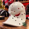 Anaheim Ducks Goalie Mask Mascot Wild Wing 2026 - angled front view showing ventilation holes and red eye