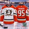Anaheim Ducks Roger McQueen Lightning McQueen Crossover Hockey Jersey - front and back views