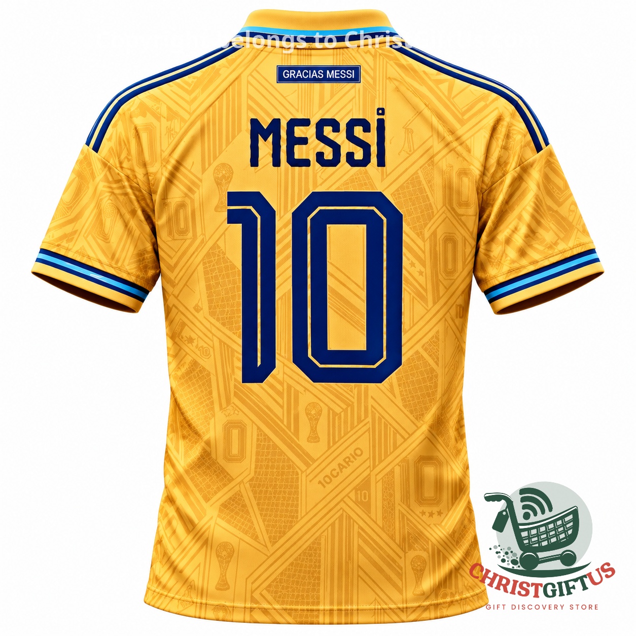 Argentina Gracias Messi Lionel Messi Tribute Football Jersey - photo 3