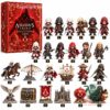 Assassin's Creed 2026 Holiday Advent Calendar - front display with numbered character figures
