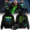 Atlanta Falcons OutKast 30th Anniversary Hoodie - front design with OutKast graphic and ATLien lettering