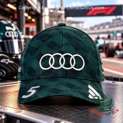 Audi Revolut F1 Team Gabriel Bortoleto Distressed Cap - front view with Audi rings and number five