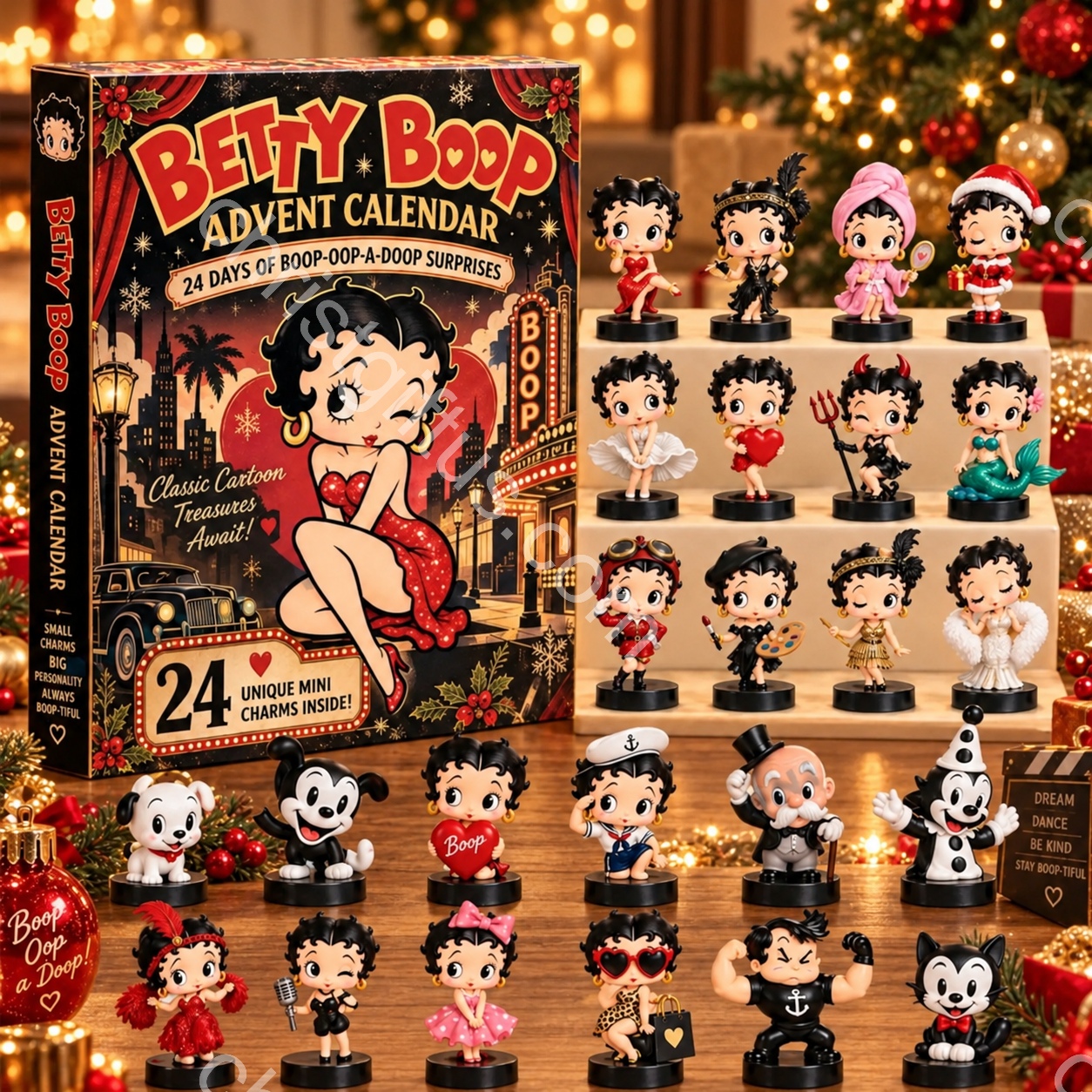 Betty Boop 24 Days Christmas 2026 Advent Calendar - front packaging with character figure display