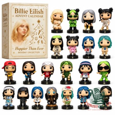 Billie Eilish Happier Than Ever 2026 Advent Calendar - box and numbered figures display