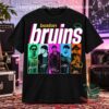 Boston Bruins Millennial Boy Band T-Shirt - front view with colorful portrait panels