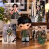 BTS SUGA Daechwita Yoongi Chibi Figure 2026 - front view with surrounding SUGA photo cards