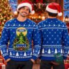 Bud Light x The Grinch Snow Beer Throne Ugly Christmas Sweater 2026 - front and back views