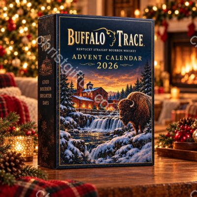 Buffalo Trace Advent Calendar 2026 - front three-quarter view
