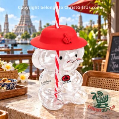 ChaTraMue Elephant Chang Noi Krub Thai Tea Cup Tumbler - front view