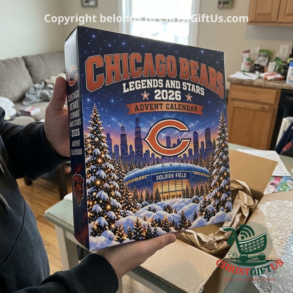 Chicago Bears Legends and Stars 2026 Advent Calendar - angled box view