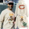 Chicago Bears Vintage-Style Retro Bear Graphic Pullover Hoodie - front graphic view