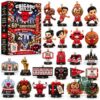 Chicago Bulls 60th Anniversary Holiday 2026 Advent Calendar - box and 24 numbered ornaments displayed