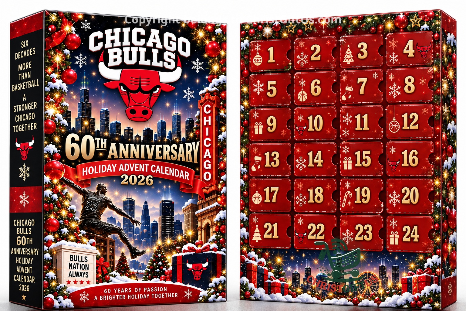Chicago Bulls 60th Anniversary Holiday 2026 Advent Calendar - photo 2