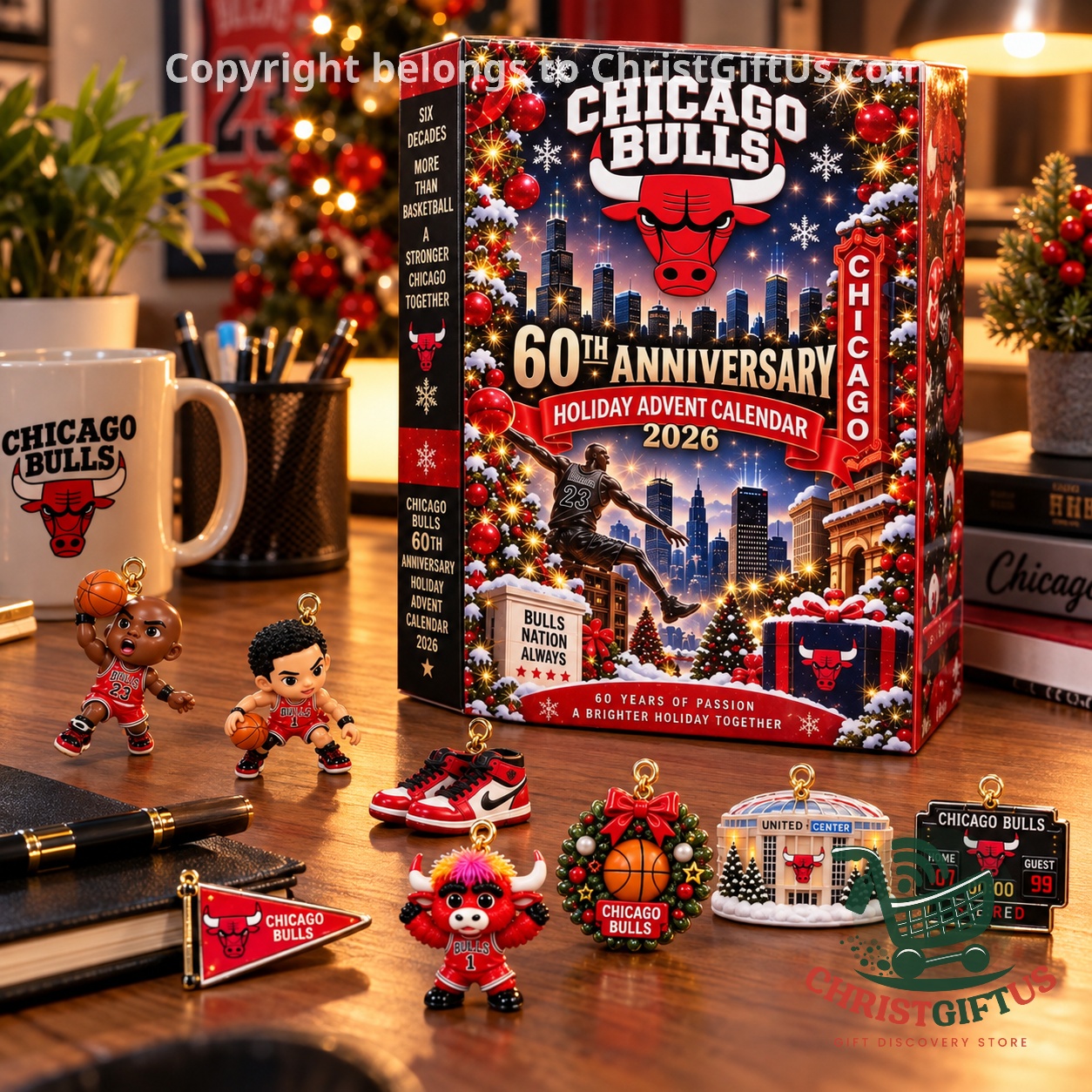 Chicago Bulls 60th Anniversary Holiday 2026 Advent Calendar – Photo 4 Chicago Bulls 60th Anniversary Holiday 2026 Advent Calendar - photo 4
