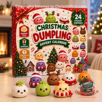 Christmas Dumpling Squishy Toys 2026 Advent Calendar - front box with festive dumpling characters