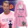 Clemson Tigers Football Breast Cancer Awareness Hoodie 2026 - front and back hoodie views