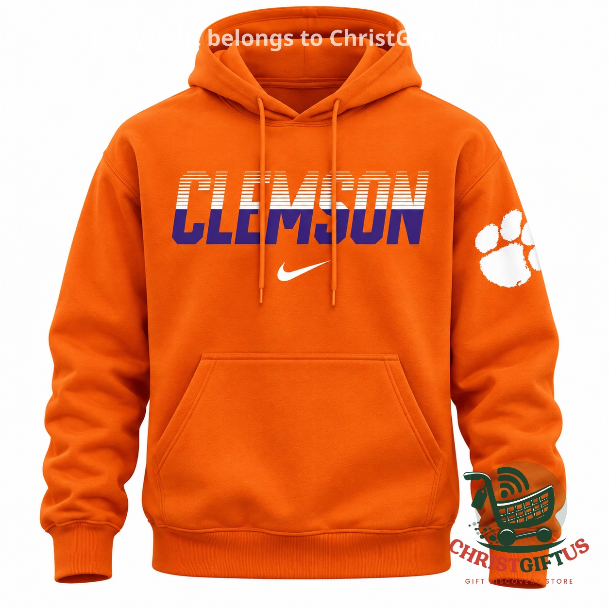 Clemson Tigers Wordmark and Paw Hoodie - photo 2