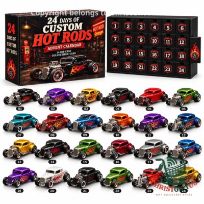 Custom Hot Rods 2026 Advent Calendar - front packaging and numbered calendar display
