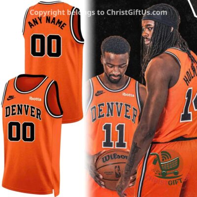 Denver Nuggets Classic Edition Uniform Custom Basketball Jersey - front and back views with player mockup