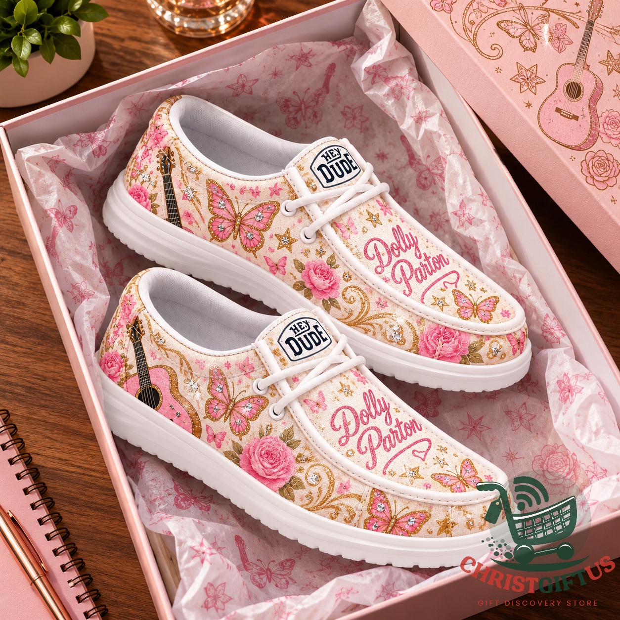 Dolly Parton Pink Floral Country Loafer Shoes - photo 3
