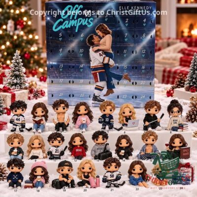 Elle Kennedy Off Campus 2026 Advent Calendar - front view with numbered drawers and character figures