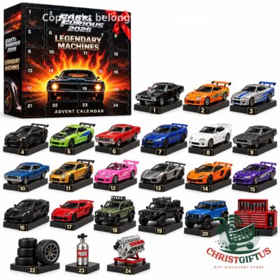 Fast & Furious Legendary Machines 2026 Advent Calendar - front packaging and miniature cars