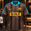 FC Barcelona x GOLF WANG El Clasico Jersey 2026 - front view with geometric pattern