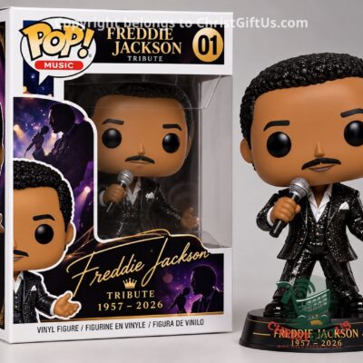 Freddie Jackson 2026 Tribute Funko Pop - boxed figure beside displayed singing figure