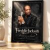 Freddie Jackson In Loving Memory Memorial Poster - framed front view with portrait and memorial text