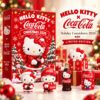 Hello Kitty Coca-Cola Christmas 2026 Advent Calendar front box and holiday character display