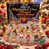 Highland Cow 2026 Squishies Advent Calendar - front view with 24 collectible figures