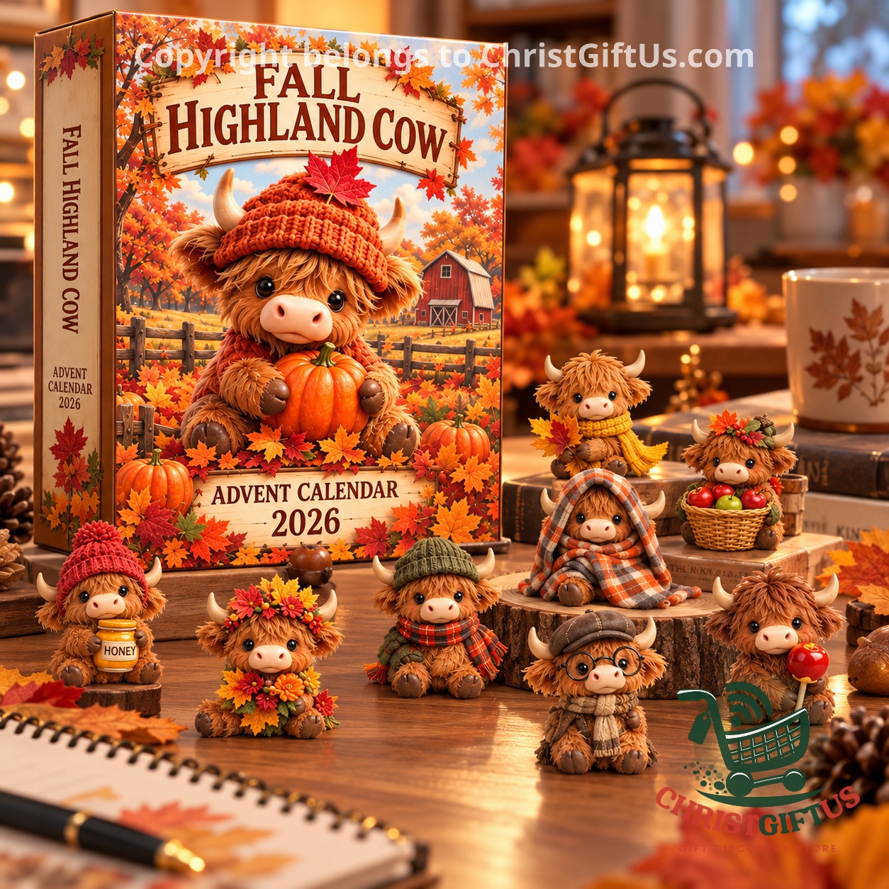 Highland Cow Fall 2026 Advent Calendar – Photo 4 Highland Cow Fall 2026 Advent Calendar - photo 4