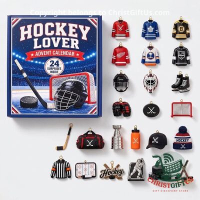 Hockey Lover Christmas 2026 Advent Calendar - front box with hockey rink artwork