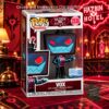 Hot Topic Vox Hazbin Hotel Funko Pop - front view showing boxed figure and character artwork