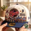 Indiana Fever Indianapolis Skyline Cap - front view showing skyline artwork and embroidered logos