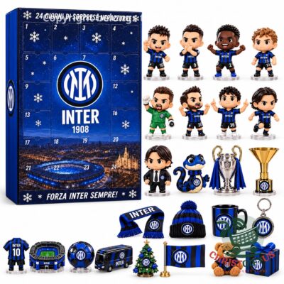 Inter Milan Christmas Nerazzurri Advent Calendar 2026 - front box with themed collectibles