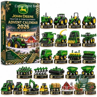 John Deere 2026 Tractor and Farm Advent Calendar - front box and equipment lineup