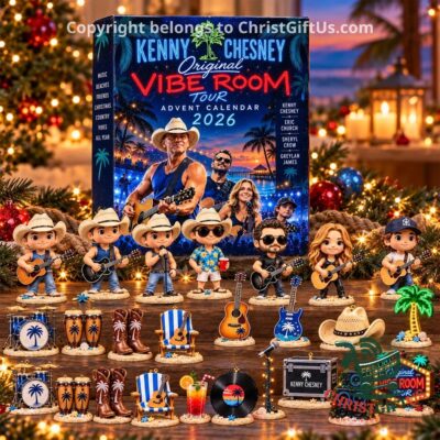 Kenny Chesney Original Vibe Room Tour 2026 Advent Calendar - front view with figures and music accessories