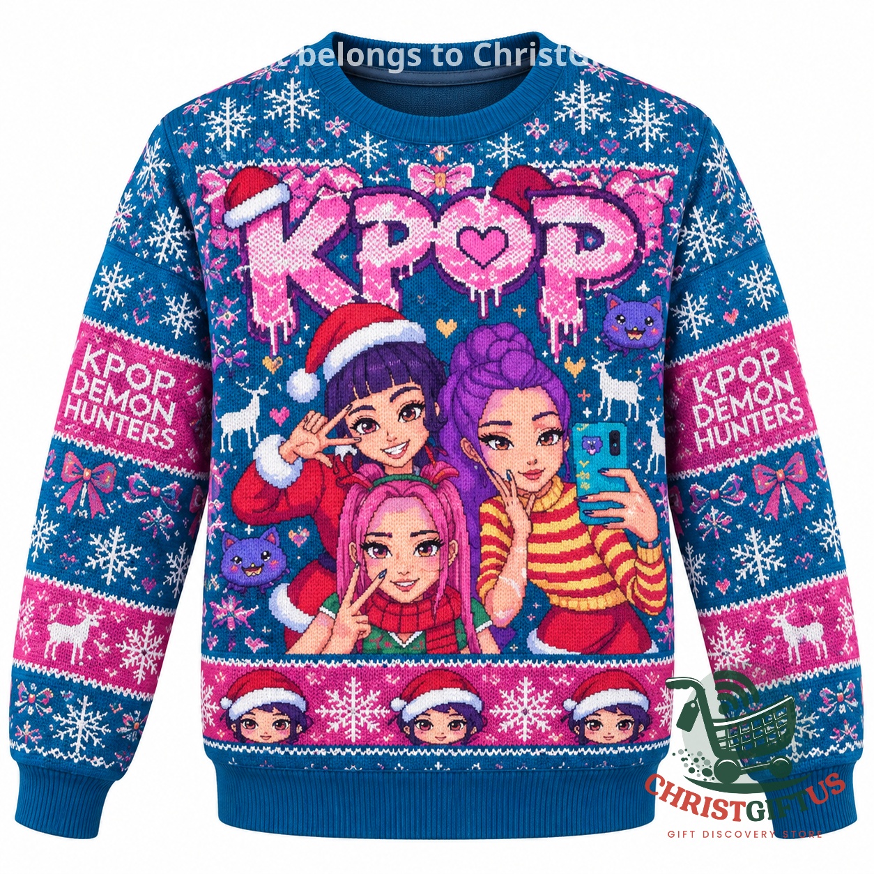 KPop Demon Hunters Christmas Ugly Sweater 2026 - photo 3