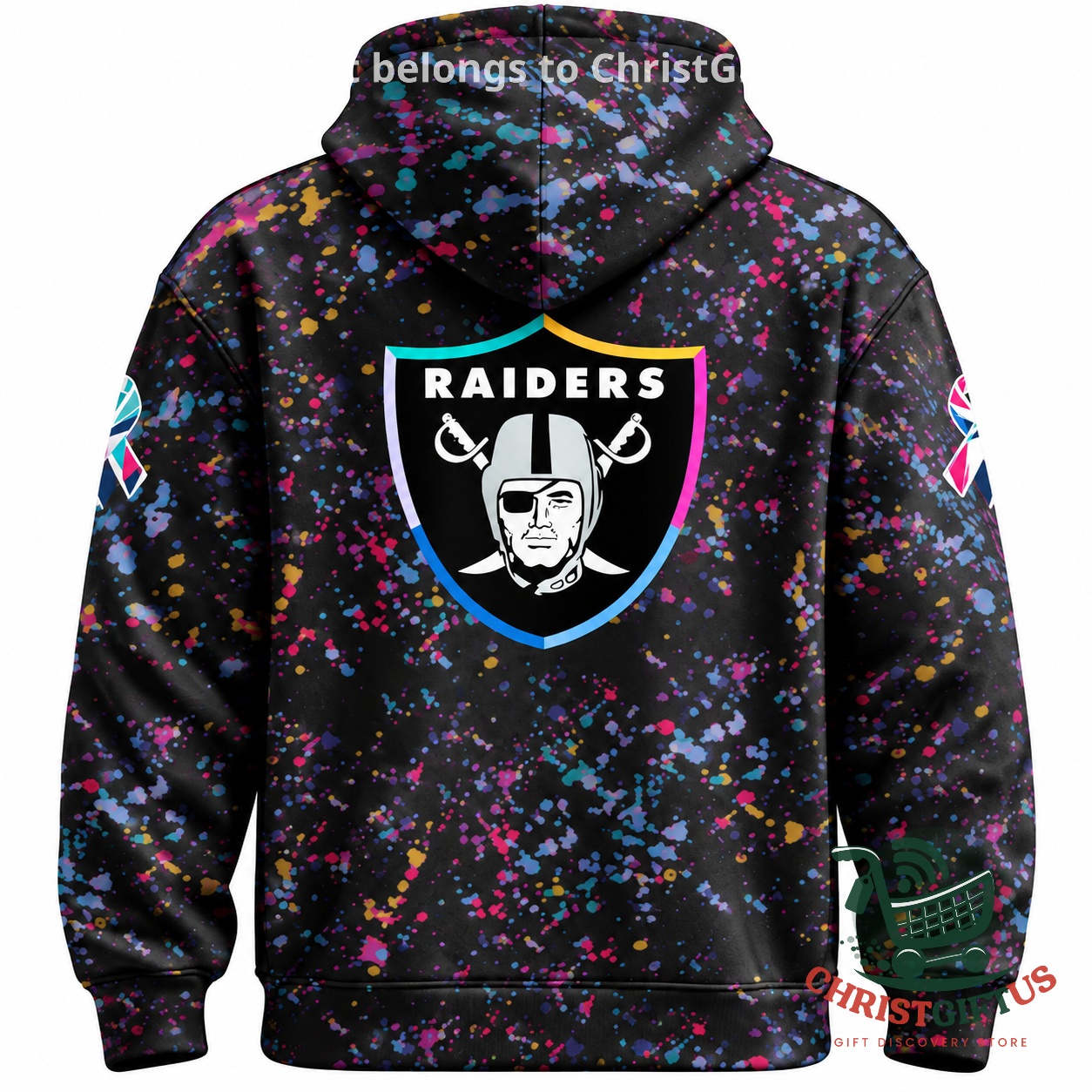 Las Vegas Raiders Crucial Catch Intercept Cancer Hoodie 2026 - photo 3